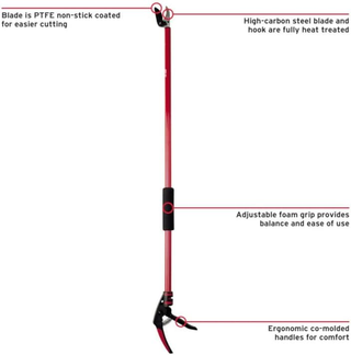 Corona LR 3460 Cut 'n' HOLD Long Reach Bypass Pruner, 1/2 in. Cut Capacity
