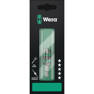 Wera 05073511001 887/4 RR SB Rapidaptor Universal Bit Holder with ring magnet, 1/4" x 57 mm