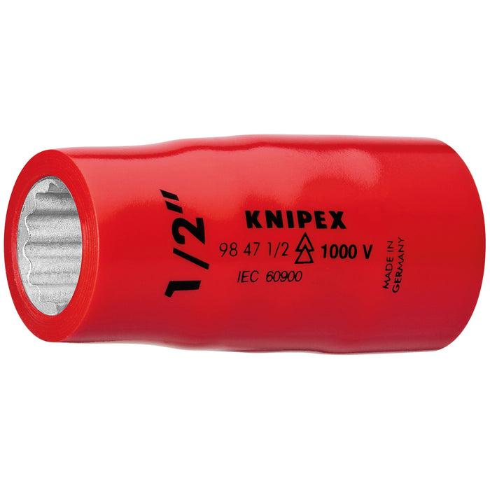 Knipex 98 47 9/16" 1/2" Drive 9/16" Hex Socket-1000V Insulated