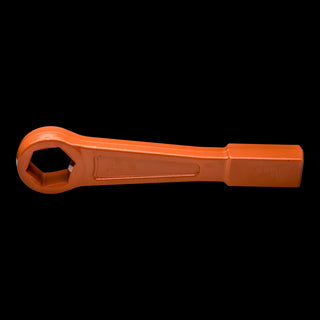 Wright Tool 18H76 Striking Face Box Wrench 6 Point Straight Handle Heavy Duty Safety Orange - 2-3/8"