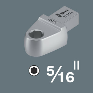 Wera 7774/2 Bit adapter insert, 5/16", 9x12 mm, 5/16" x 42 mm