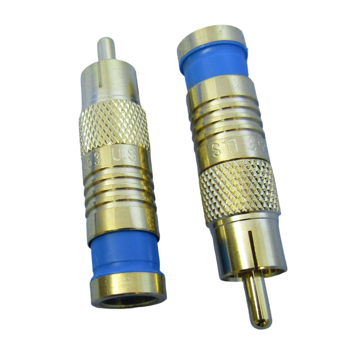 Philmore 45-1306G BU Compression RCA Male Connector