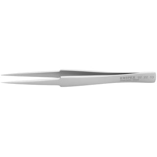 Knipex 92 22 13 5 1/4" Stainless Steel Gripping Tweezers-Pointed Tips