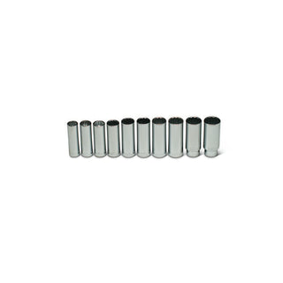 Wright Tool 473 1/2-Inch Drive 10 Piece 12 Point Deep Metric Socket Set