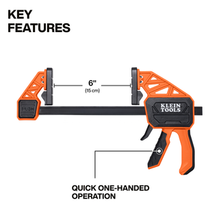 Klein Tools 47555 Speed-Klamp 6-Inch, 300-Pound