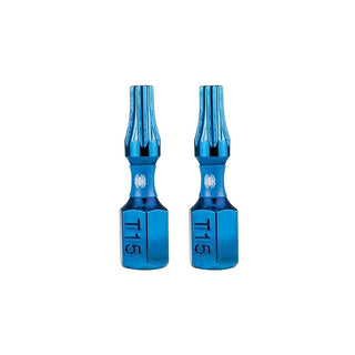Spyder 19040 Mach-Blue T15 1/4-in x 1-in TORX® Impact Driver Bit 2 Piece