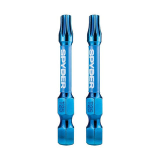Spyder 19054 Mach-Blue T25 1/4-in x 2-in TORX® Impact Driver Bit 2 Piece