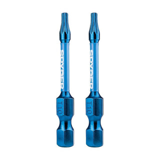 Spyder 19051 Mach-Blue T10 1/4-in x 2-in TORX® Impact Driver Bit 2 Piece