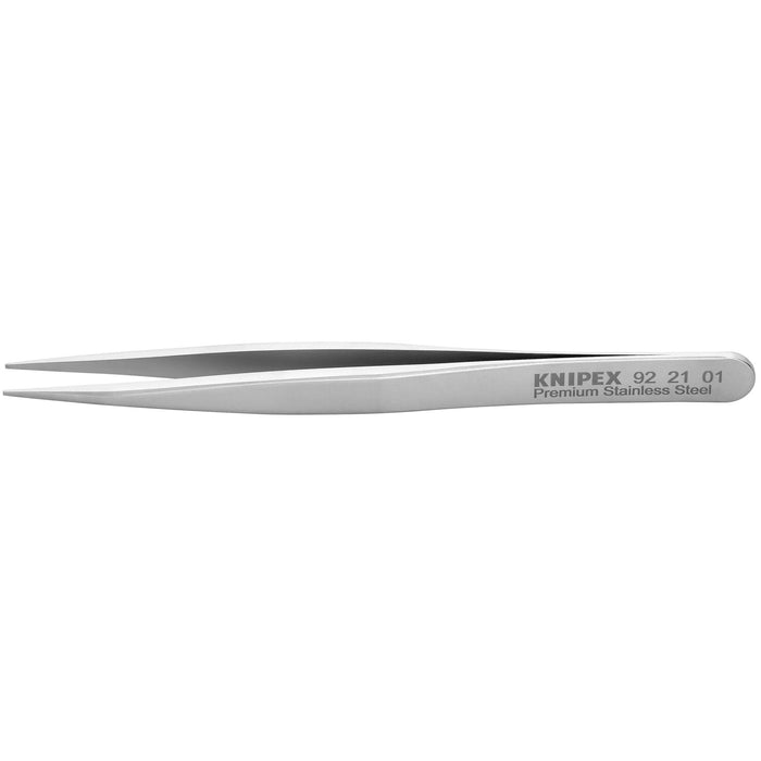 Knipex 92 21 01 4 3/4" Premium Stainless Steel Gripping Tweezers-Pointed Tips