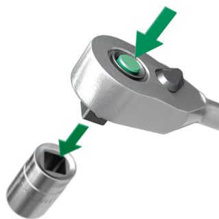 Stahlwille 11111020 415QR N QuickRelease ratchet, fine tooth, 1/4"