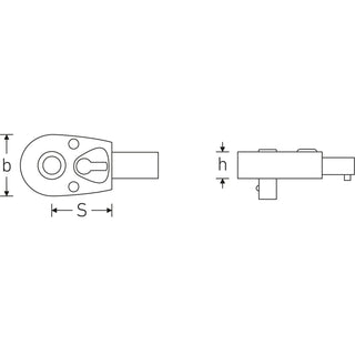 Stahlwille 58253005 725QR QuickRelease 3/8" ratchet insert tool