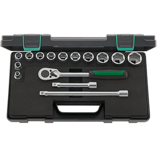 Stahlwille 96031436 52/12/3 1/2" Drive Hex Socket Set, 15 Pieces