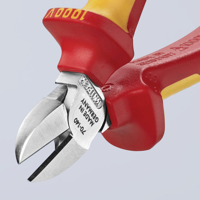 Knipex 70 06 140 5 1/2" Diagonal Cutters-1000V Insulated