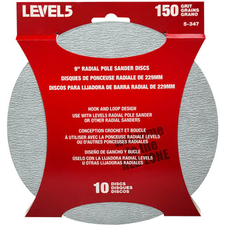 Level5 5-347 150 Grit 9" Radial Sander Disc - 10 Pack