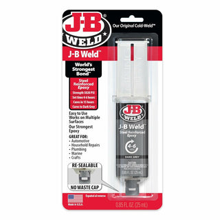 J-B Weld 50165 Steel Reinforced Epoxy Syringe, 25 mL