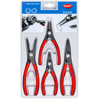 Knipex 00 20 03 SB 4 Pc Precision Snap Ring Pliers Set