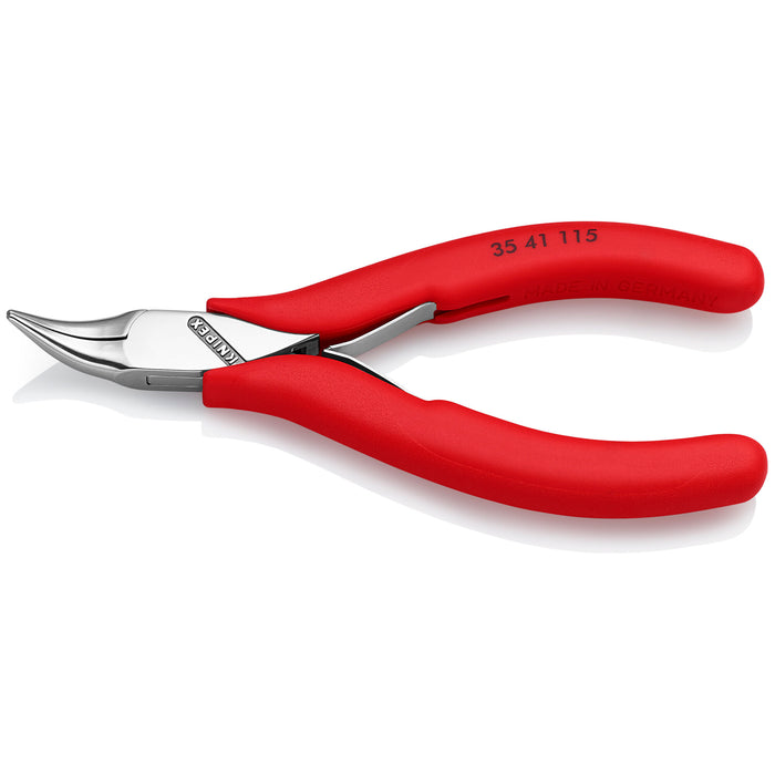 Knipex 35 41 115 4 1/2" Electronics 45° Angled Pliers-Half Round Tips