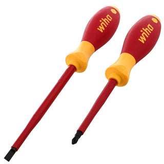 Wiha Tools 33580 Insulated SoftFinish Slotted / Phillips Screwdriver Set, 2 Pc.