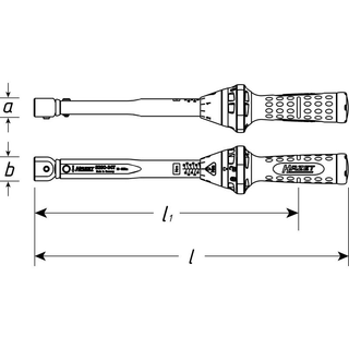 Hazet 5292-3CT Torque Wrench, 40-200 Nm, 14x18mm Insert Square