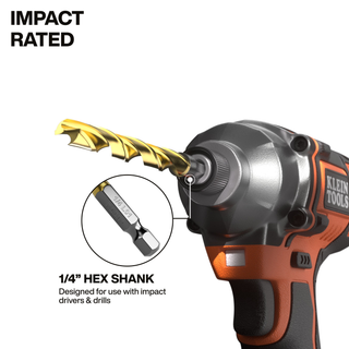 Klein Tools 53621 Titanium Drill Bit Set, 21 Pc.