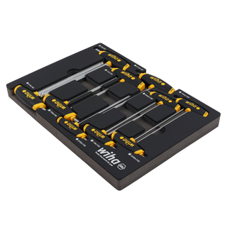 Wiha Tools 54081 SAE T-Handle Foam Tray Set, 10 Pc.