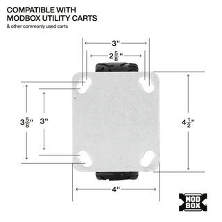 Klein Tools 54851MB MODbox Utility Cart 8'' Wheel, 4-Pack
