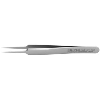 Knipex 92 21 03 4 1/2" Premium Stainless Steel Gripping Tweezers-Needle-Point Tips