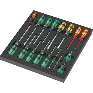 Wera 9710 Foam insert screwdriver set 1, 18 pieces