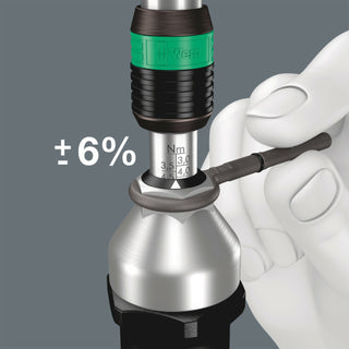 Wera Series 7400 Kraftform pistol handle, adjustable torque screwdrivers (3.0-8.8 Nm) with Rapidaptor quick-release chuck, 7442 x 3.0-6.0 Nm