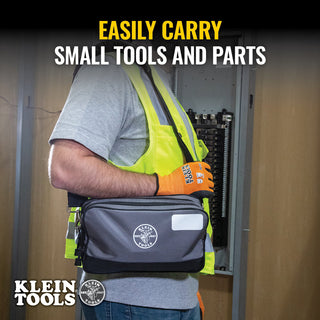 Klein Tools 55583 Double Zipper Bag, 12" x 7"