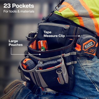 Klein Tools 55896 Tool Rig with Suspenders, 23 Pockets