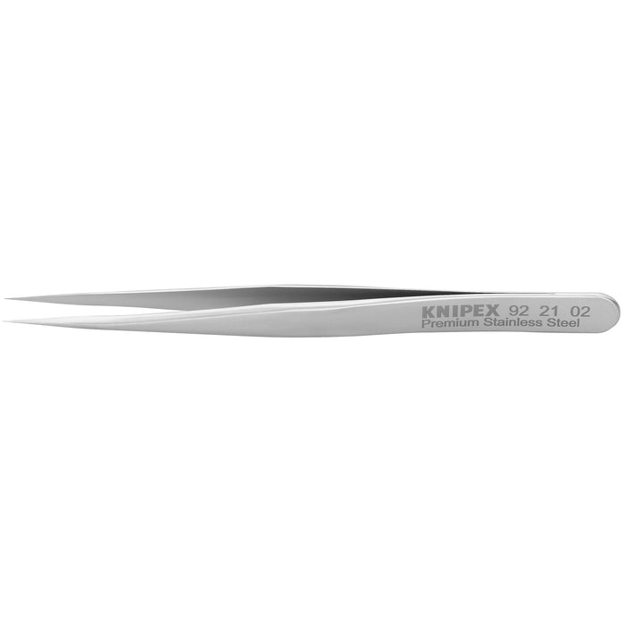 Knipex 92 21 02 4 3/4" Premium Stainless Steel Gripping Tweezers-Needle-Point Tips