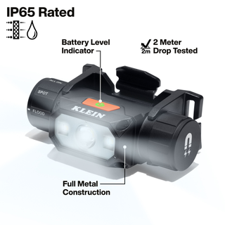Klein Tools 56078 1000-Lumen Rechargeable Headlamp with Strap