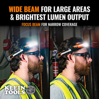 Klein Tools 56308 Wide Beam Headlamp with Strap