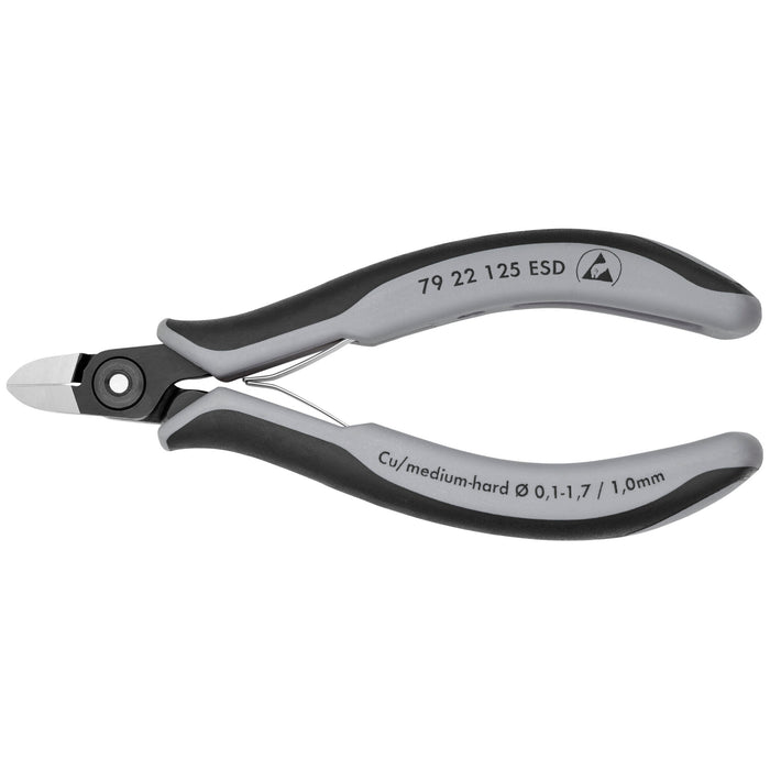 Knipex 79 22 125 ESD 5" Electronics Diagonal Cutters-ESD Handles