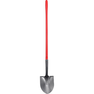 Corona SS 65020 Round Point Shovel, 14-Gauge, 12 in. Head, 48 in. Solid-Core Fiberglass Handle