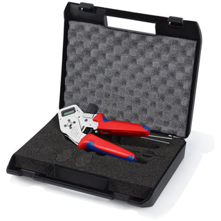 Knipex 97 52 63 DG 10 1/4" Digital Crimping Pliers - Four-Mandrel For Turned Contacts