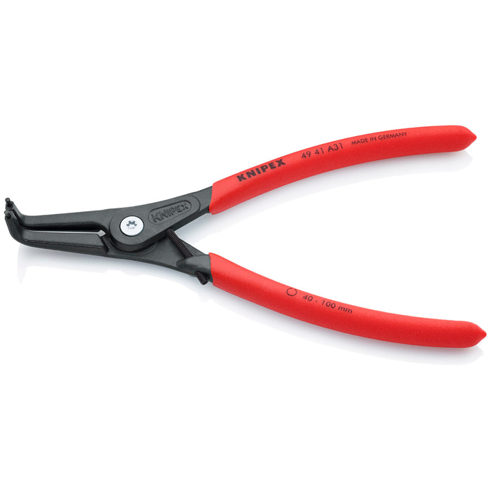 Knipex 49 41 A31 8 1/2" External 90° Angled Precision Snap Ring Pliers-Limiter