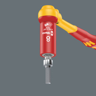 Wera 8740 B VDE HF Zyklop Hex bit socket, insulated, with holding function, 3/8" drive, 4 x 55 mm