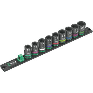 Wera Magnetic socket rail C Impaktor 1 socket set, 1/2" drive, 9 pieces