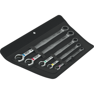 Wera 6007 Joker 5 Set 1 Ring Ratchet Spanner Set, 5 Pc.