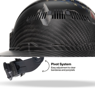 Klein Tools 60347FS Hard Hat, Freedom Series KARBN Pattern, Vented Full Brim, Class C