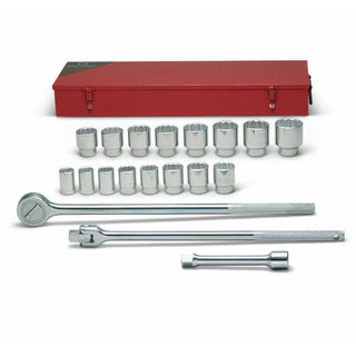 Wright Tool 618 3/4" Drive 12 Point Standard Socket Set 19 Piece