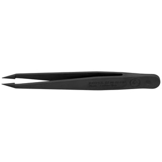 Knipex 92 09 02 ESD 4 1/2" Plastic Gripping Tweezers-Needle-Point Tips-ESD