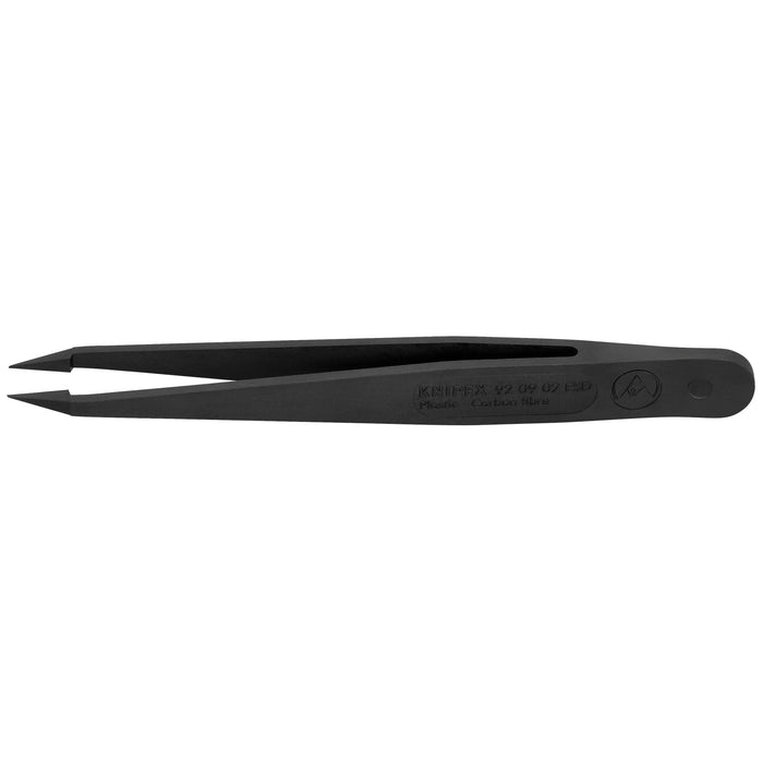 Knipex 92 09 02 ESD 4 1/2" Plastic Gripping Tweezers-Needle-Point Tips-ESD