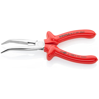 Knipex 26 27 200 8" Long Nose 40° Angled Pliers with Cutter-1000V Insulated