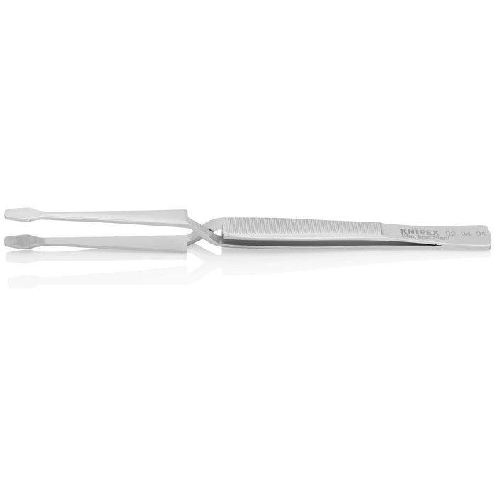 Knipex 92 94 91 6 1/4" Stainless Steel Gripping Cross-Over Tweezers-Blunt Tips