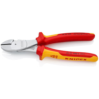 Knipex 74 06 200 8" High Leverage Diagonal Cutters-1000V Insulated