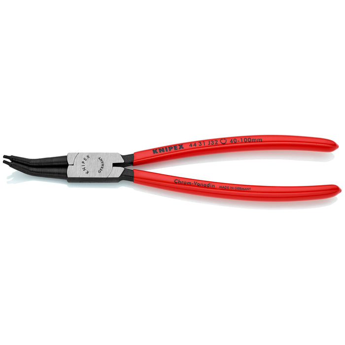Knipex 44 31 J32 9" Internal 45° Angled Snap Ring Pliers-Forged Tips