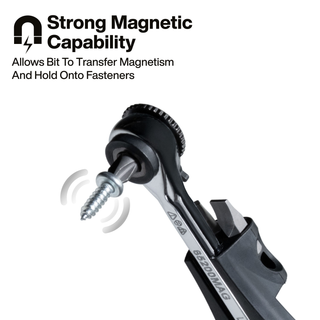 Klein Tools 65200MAG Slim-Profile Magnetic Mini Ratchet